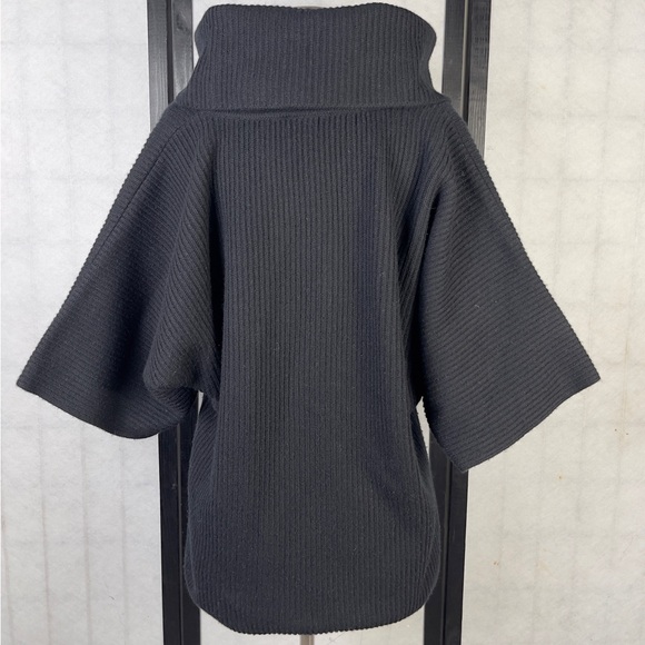 St. John Black Cowl Neck Sweater - Picture 2 of 7